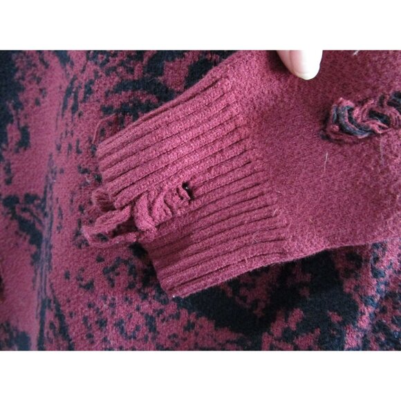 Distressed Salvation Priest Graphic Knit Tattered Thrashed Gothic Sweater EUC XL - Picture 14 of 16